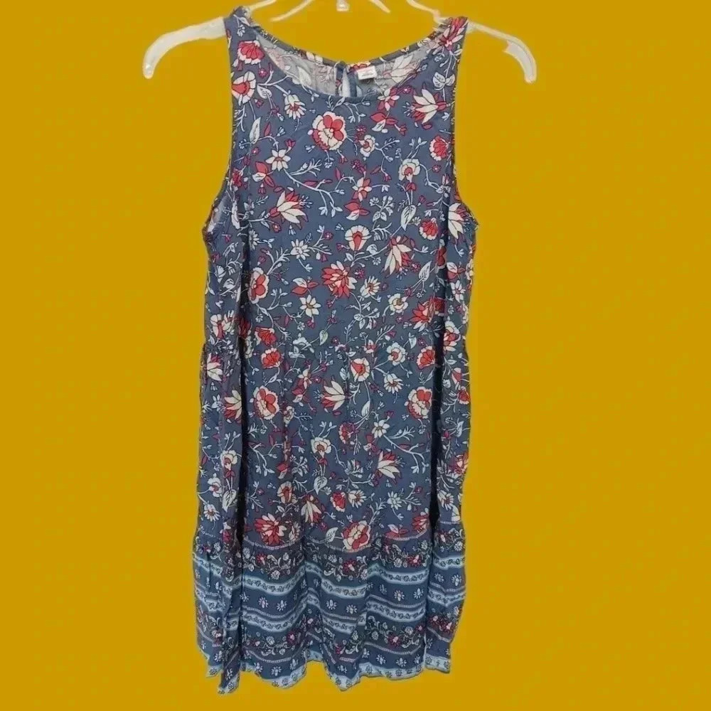 Old navy sleeveless floral print dress multicolor size XSmall